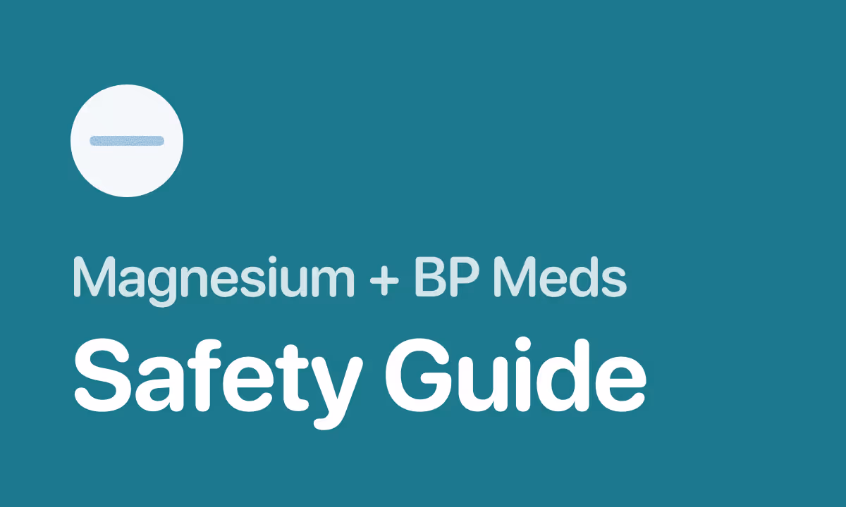 Can You Take Magnesium With Blood Pressure Medication?