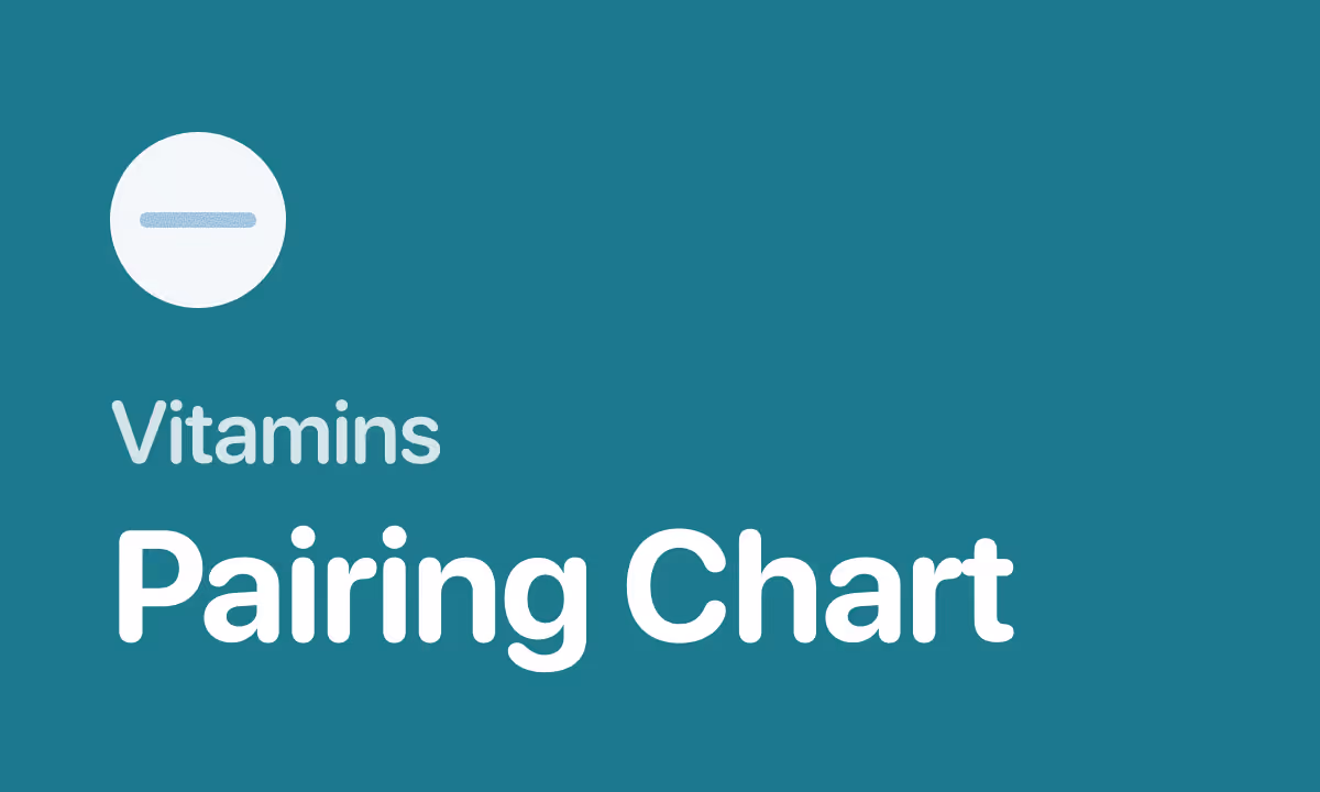 What Vitamins to Take Together: Complete Pairing Chart