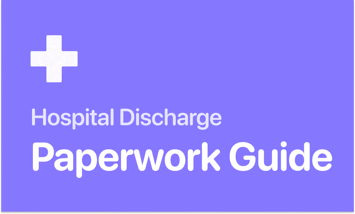 Reading hospital discharge paperwork