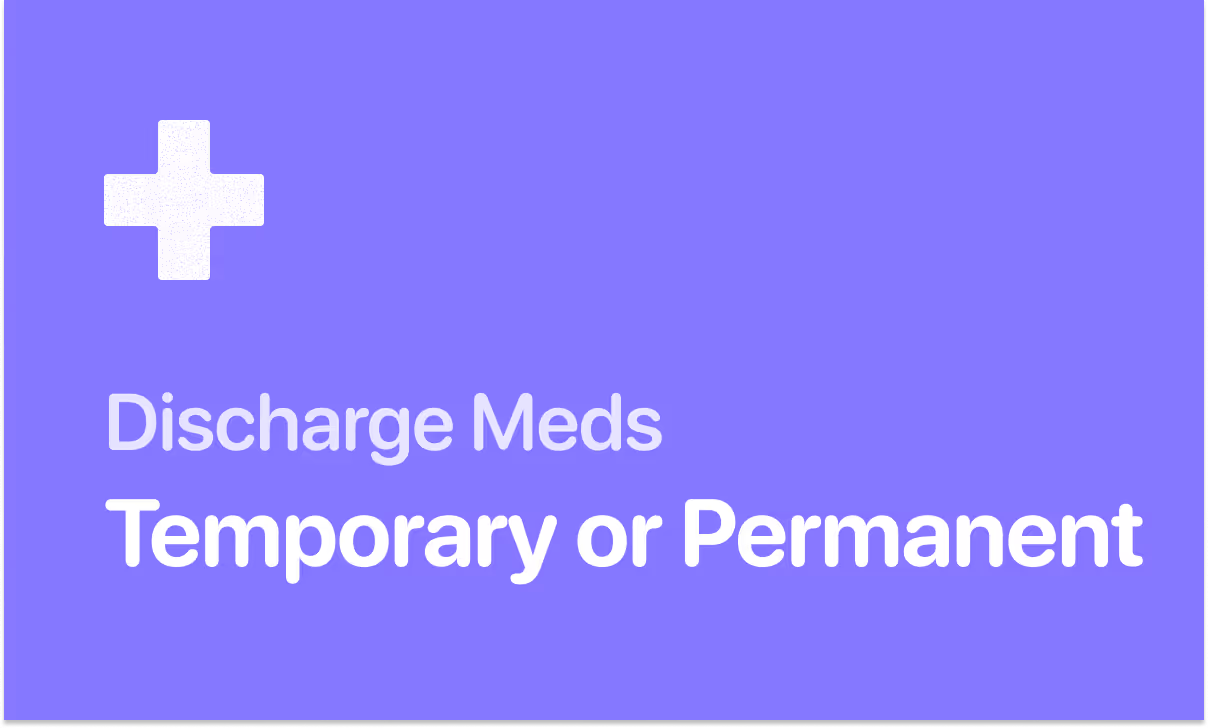 Sorting temporary and permanent medications after hospital discharge