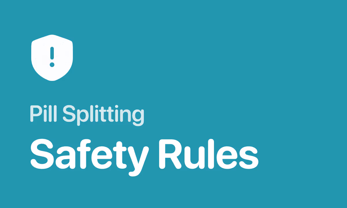 Splitting a pill in half safely