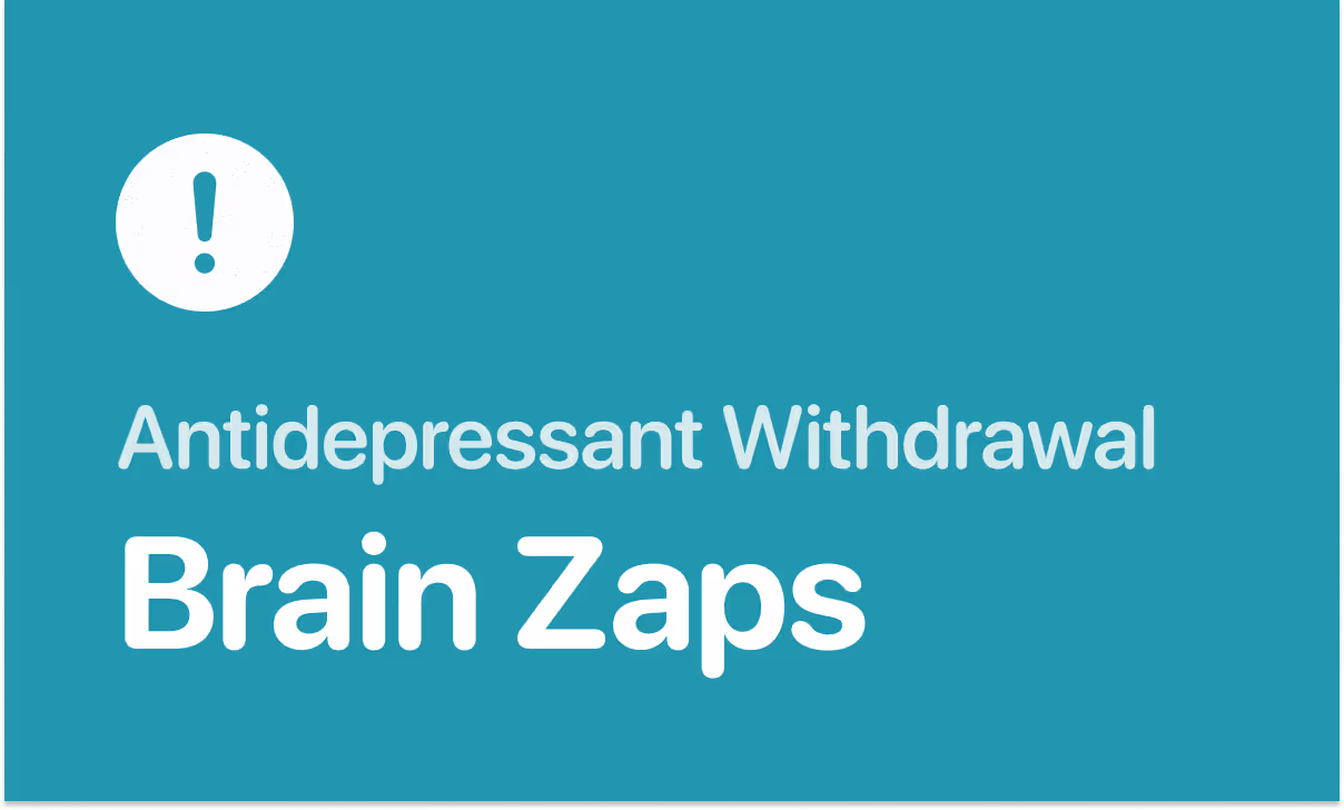 Brain zaps during antidepressant withdrawal