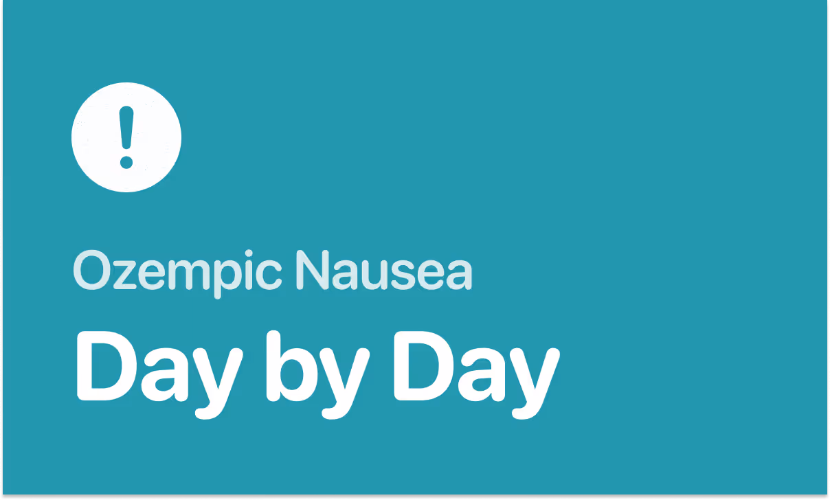 Ozempic nausea timeline day by day