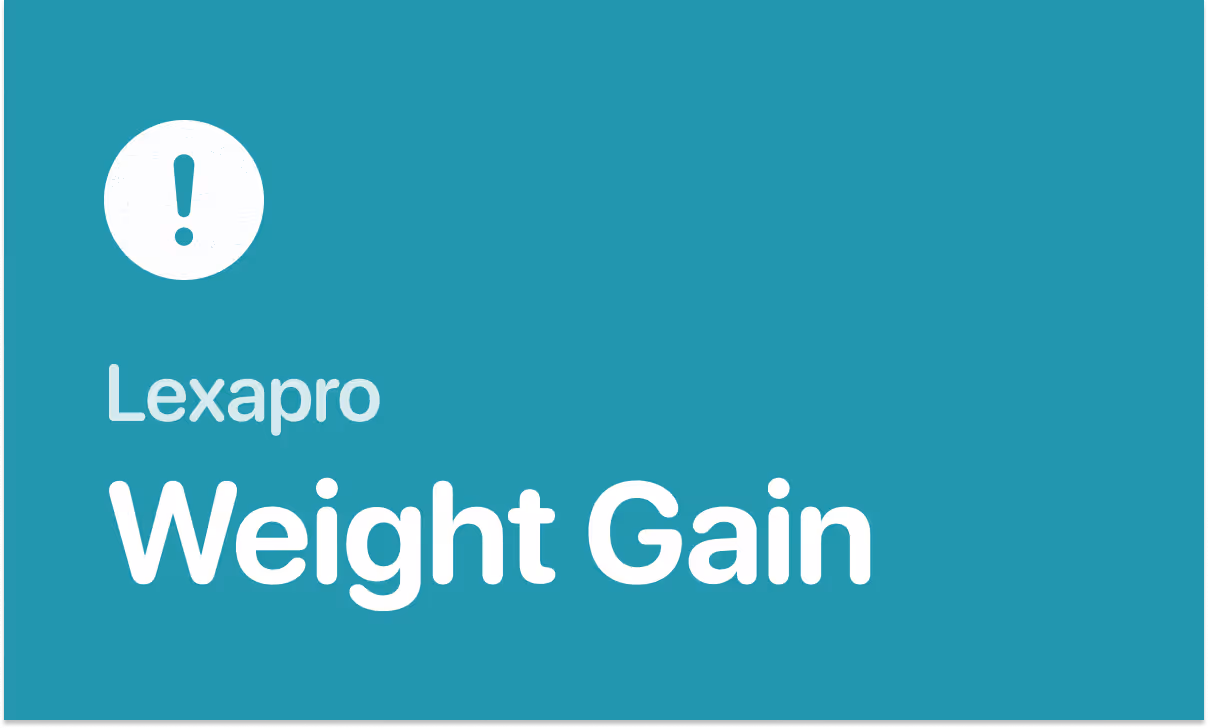 Weight gain while taking Lexapro