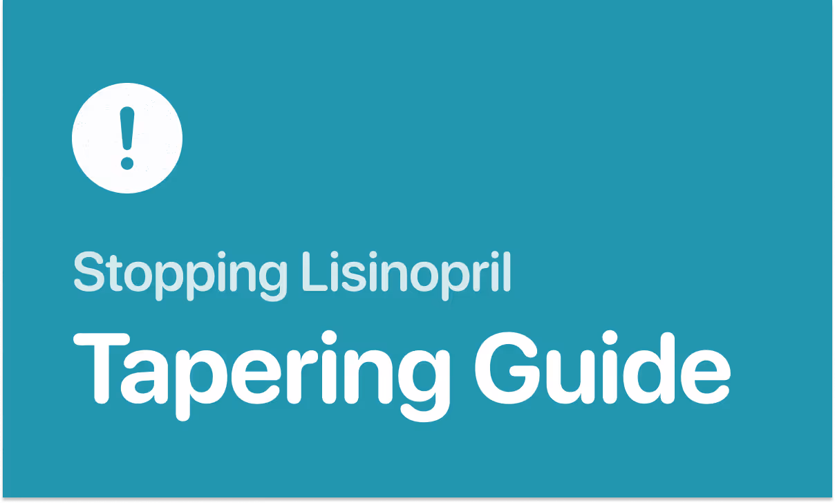 Tapering off lisinopril