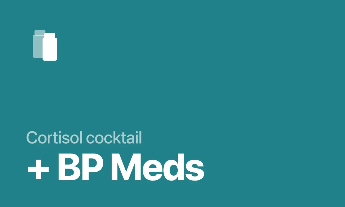 Cortisol cocktail and blood pressure medication