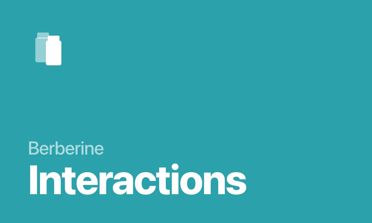 Berberine drug interactions