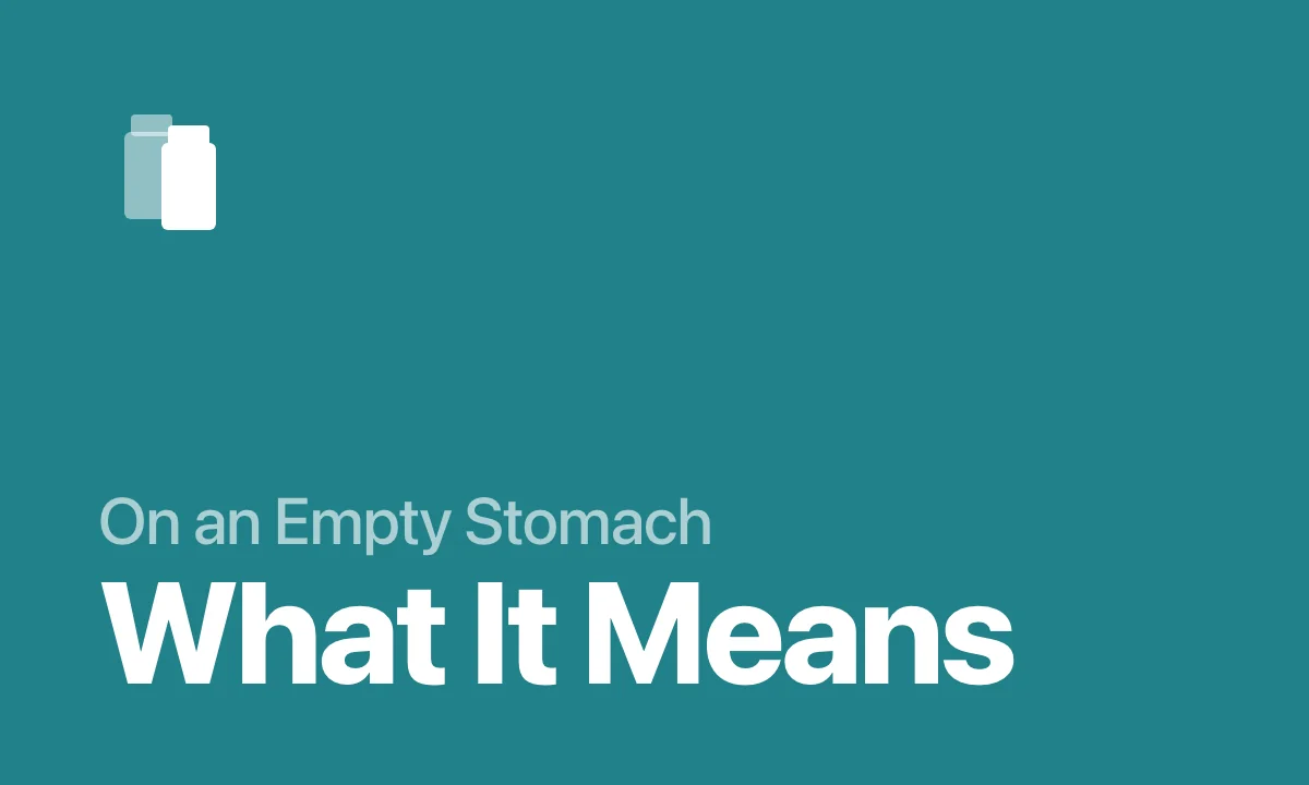 On an Empty Stomach What It Means