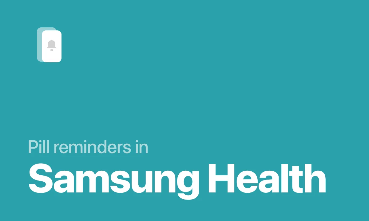Pill reminders in Samsung Health