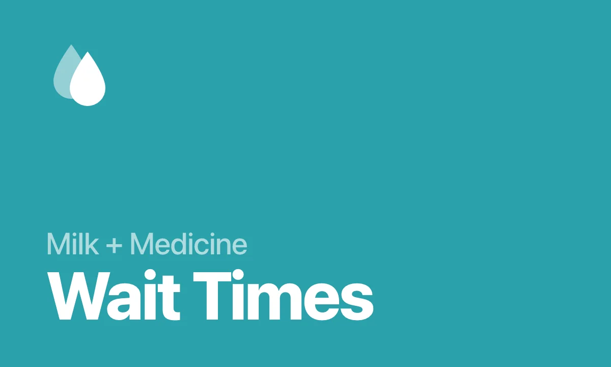 Milk + Medicine Wait Times